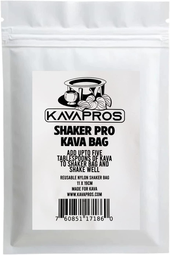 Kava Pro Shaker Pro Bag riutilizzabile Kava-Kava Shake & Drink Food Grage Nylon 11 x19CM