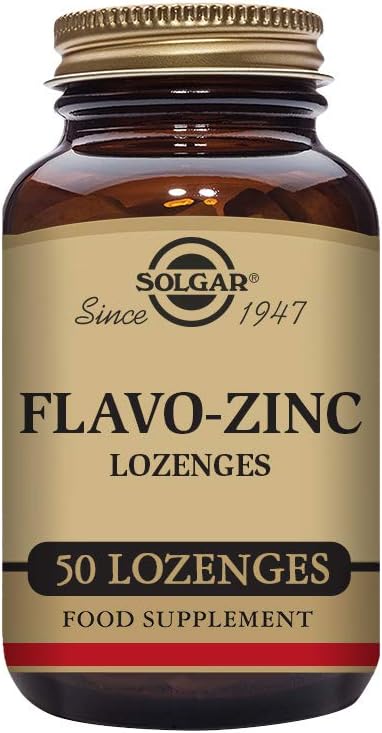 Solgar Flavo-Zinc Lozenge, 50 Count - Grande-Tasting Lime Lime Flavor - Antiossidante, Immune System Health - Altamente Assorbibile, Dissolves Quickly - Vegan, Gluten Free, Dairy Free, Kosher - 50 Servings