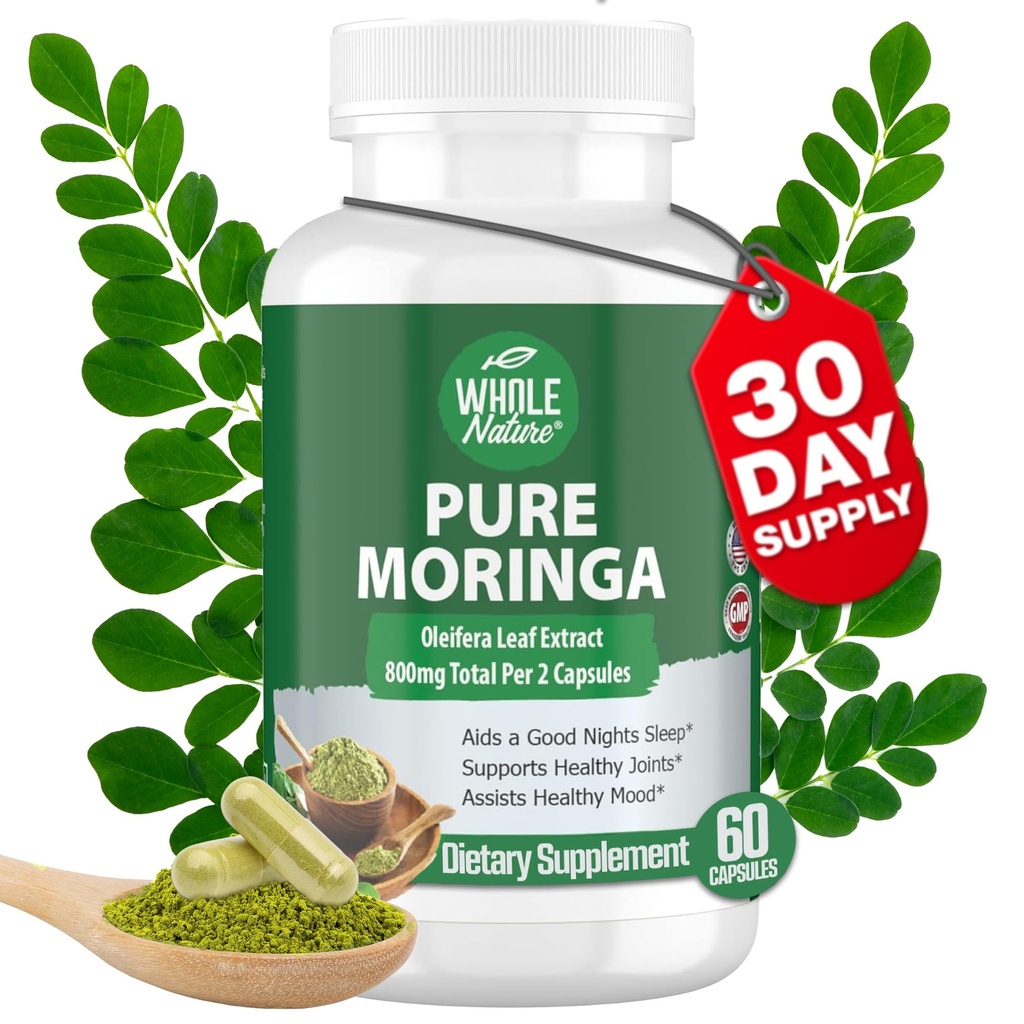 Estratto di chicco di caffè verde, 800mg Organic Moringa Oleifera lascia polvere Superfood Greens Pure Moringa Pillole è un Vegan, Non OGM Energy Aumentare e mantenere il supplemento sano