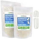 XPRS Nutra Capsule separate Dimensioni 000-1000 Contatore Cancella Grandi Capsule Gelatini Vuoti Separati in Borse - Premium Clear Empty 000 Pillole per Riempimento Integratore fai da te