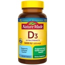 Vitamina D3 5000 IU (125 mcg) Softgels, Supplemento di vitamina D ad alta resistenza per il supporto sanitario Bone e Immune, 90 Softgels, alimentazione di 90 giorni