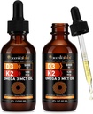 Vitamina liquida D3 K2, gocce di vitamina D, vitamina D3 K2, vitamina D, liquido di vitamina D, vitamina organica D, supplemento di vitamina D3 K2, vitamina D3 e K2, supplemento di vitamina D3 K2 (2pacchetto)