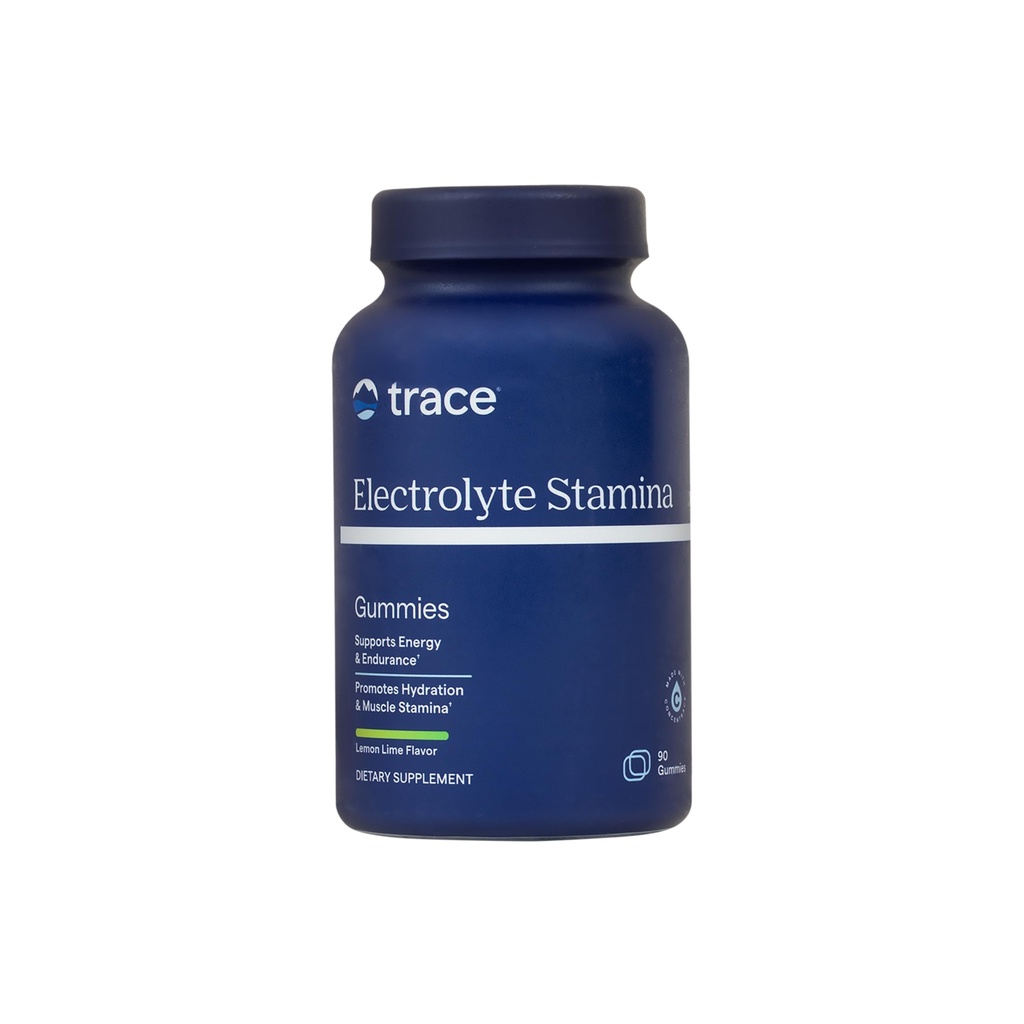 Trace Minerals Electrolyte Stamina Gummies - Conveniente Electrolyte Supplemento che supporta l'idratazione - Supporta l'energia ottimale - Muscle Stamina - Vegan - Lime di limone - 90 Conte (30 Serve)