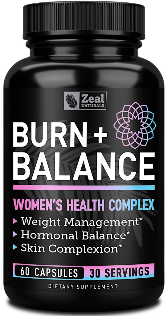 Supporto per la perdita di peso Zeal Naturals per le donne + Vitamine di bilanciamento giornaliero (Iron, Vitamina D, Setria®, Folate) Pillole di supporto dieta Premium per il supporto multivitaminico e ormone femminile