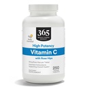 365 by Whole Foods Market, Alta Potenza Vitamina C con Rose Hips, Vegan, 250 compresse
