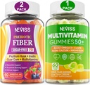 NEVISS Bundle - Confezione da 50+ Multivitamin 1 Pack e fibra prebiotica 2