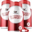 3 Pack - Glycogen Support, Glycogen Control Advanced Formula, Glycogen Capsules, Glycogen Fix con ingredienti potenti, 30 capsule per bottiglia per 90 giorni