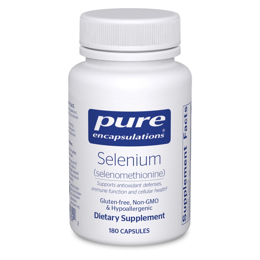 Selenio - 200 mcg - per la funzione cellulare sana, Sistema immunitario e difese antiossidanti - Supplemento minerale - Vegan & Gluten Free - 180 capsule