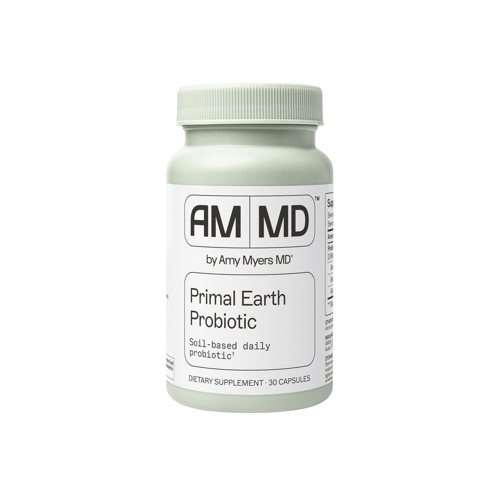 Amy Myers MD Primal Earth Probiotic - Integratore Digestivo & Immune di Supporto - Probiotico Soil-Based - Gluten-Free & Non-Dairy - Paleo-Friendly Adult Health Supplement - 30 Capsule