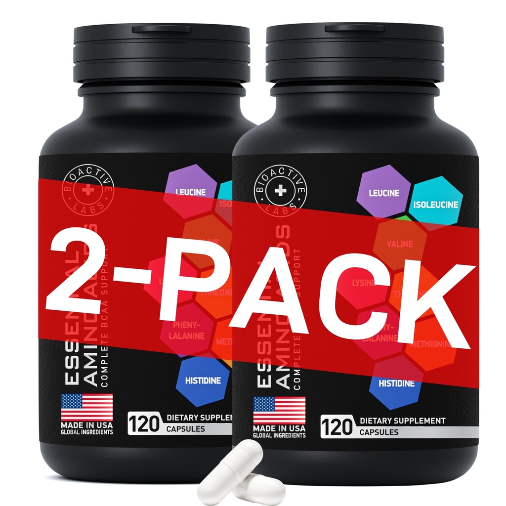 Complesso di aminoacidi essenziali per gli uomini e le donne - Advanced Workout Power & Recovery Formula - Vegan BCAA supplemento di aminoacidi con tutti gli aminoacidi a catena di 9 rami - 240 Keto Friendly EAA BCAA Pills