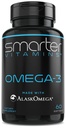 SmarterVitamins Omega 3 Fish Oil, Fragola Flavor, Burpless, Senza Gusto, 2000mg, DHA EPA Triple Strength, Realizzato con AlaskOmega®