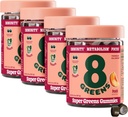 8Greens Supergreens Gummies | Super Greens Polvere Superfood Gummy per Metabolismo, Immunity & Focus, Digestive Health Enzymes, Organic: Chlorella, Spirulina, Aloe Vera, Peach Flavor, 200 Count