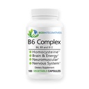 B6 Complesso Vegan Vitamina B6, B9 Folate, B12 Methylcobalamin Supports Cardiovascolare, Neuromuscolare, Nervous System, Homocysteine, Energia, Celle Sangue & Bone Salute 100 Caps