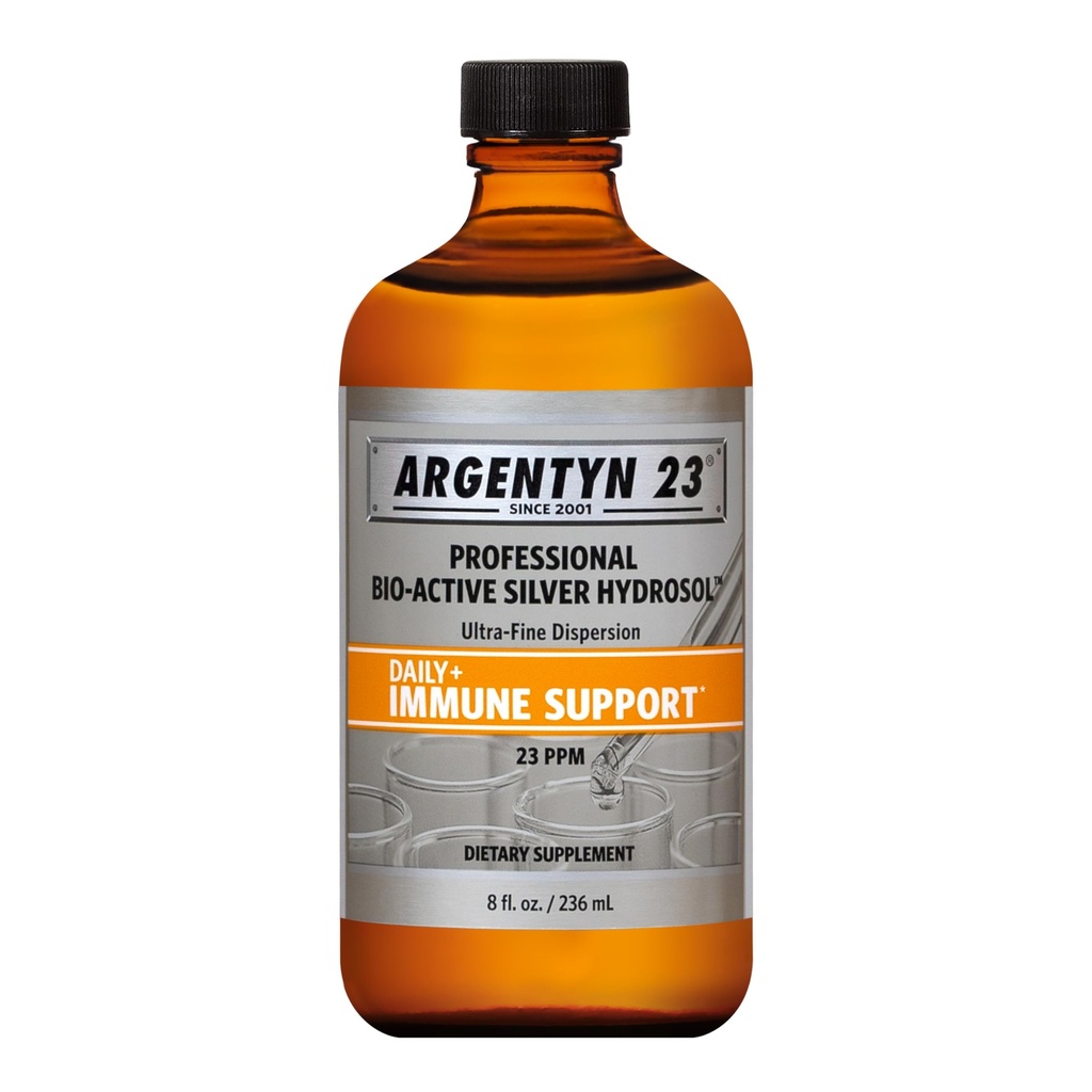 Argentyn 23 Professional Immune Support - Argento Colloidale, Bio-Active Silver Hydrosol, 23 ppm, Liquid Twist Top, 8 Fl Oz (236 mL)