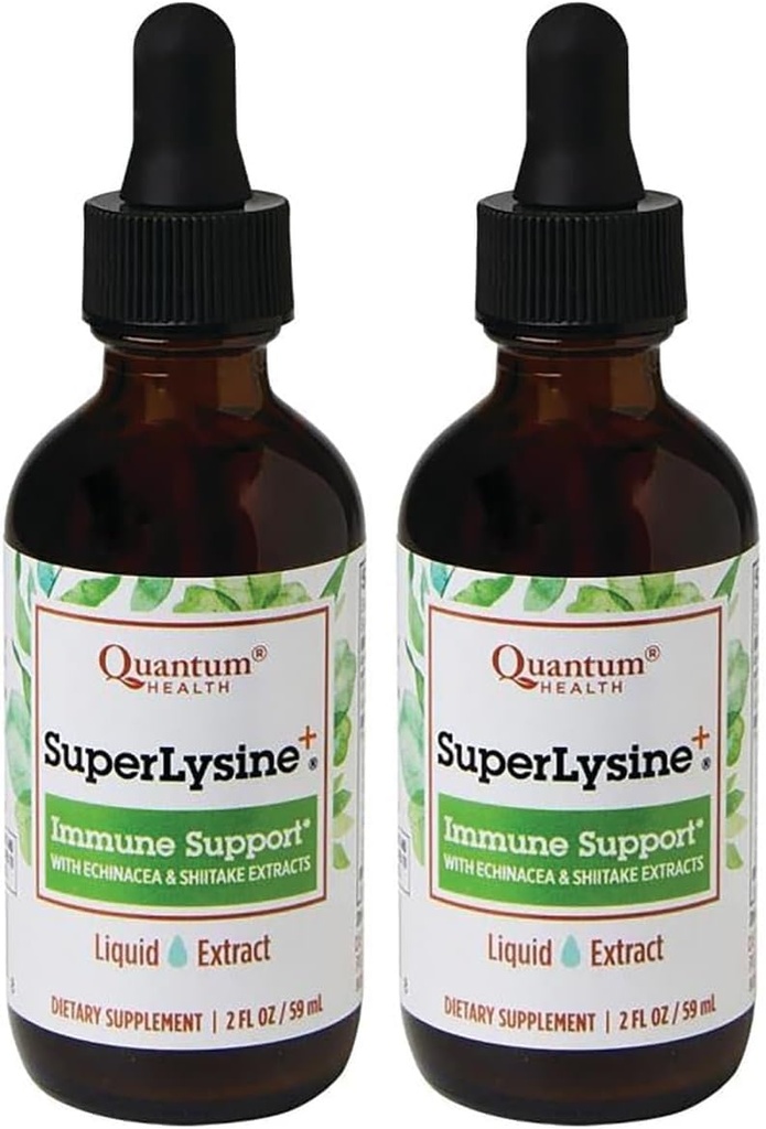 Quantum Super Lysine+ Liquid Extract 2 fl oz (59 ml) Liquido (Pack of 2)