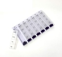 Weekly AM/PM Pill Box Portable Travel Prescription & Medication Pill Case Organizer by P&P MEDICAL SURGICAL (7-Day / 4-Times-A-Day) con Comparti rimovibili e Moisture-Proof Design