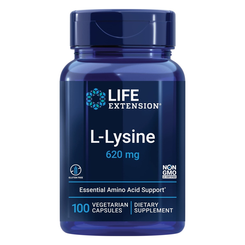 Estensione della vita NAC 600mg Antiossidante Supporto Immune & L-Lysine 620mg per la risposta sana di stress 100 capsule Bundle