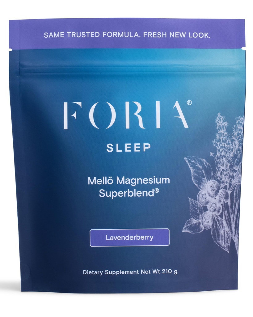 Mellö Magnesio Supplemento Superblend Powder - Magnesio Glycinate con L-Teanina, GABA e 70 minerali Trace - Supporta sonno, Rilassamento, Energia Equilibrata - Aroma di Lavanda, 30 Serve