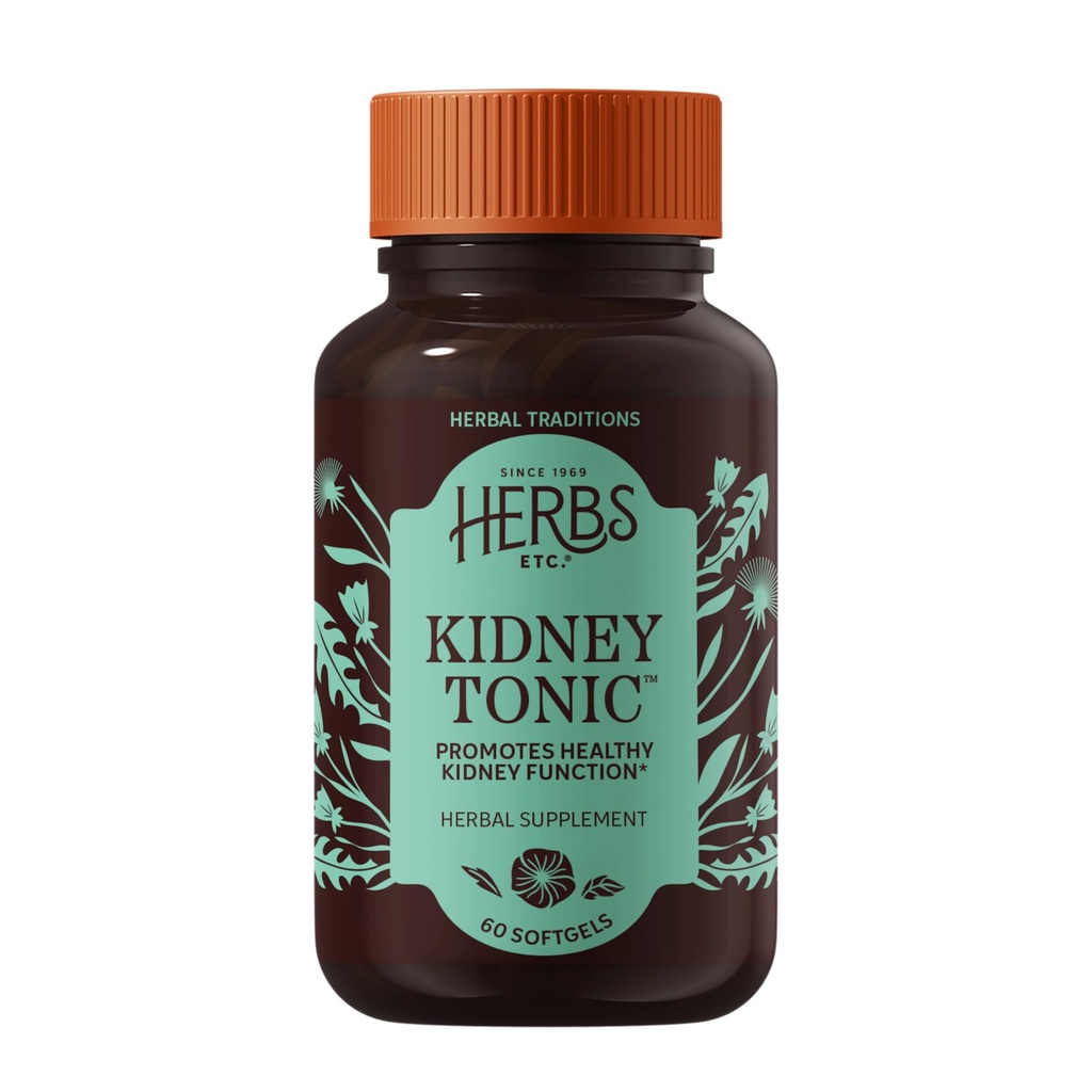 Erbe, Etc. Rene Tonic Softgels - Funzione Supplemento - Naturale con Dandelion, Sega Palmetto & Parsley - 60 Softgels (60 Serve)