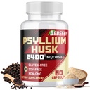 BEBEFEN Psyllium Husk Capsule 2400mg con Pepe Nero - 2 Mesi di Alimentazione - Fibra Solubile Quotidiano per Salute Gut - Formula Non OGM e Senza Glutine