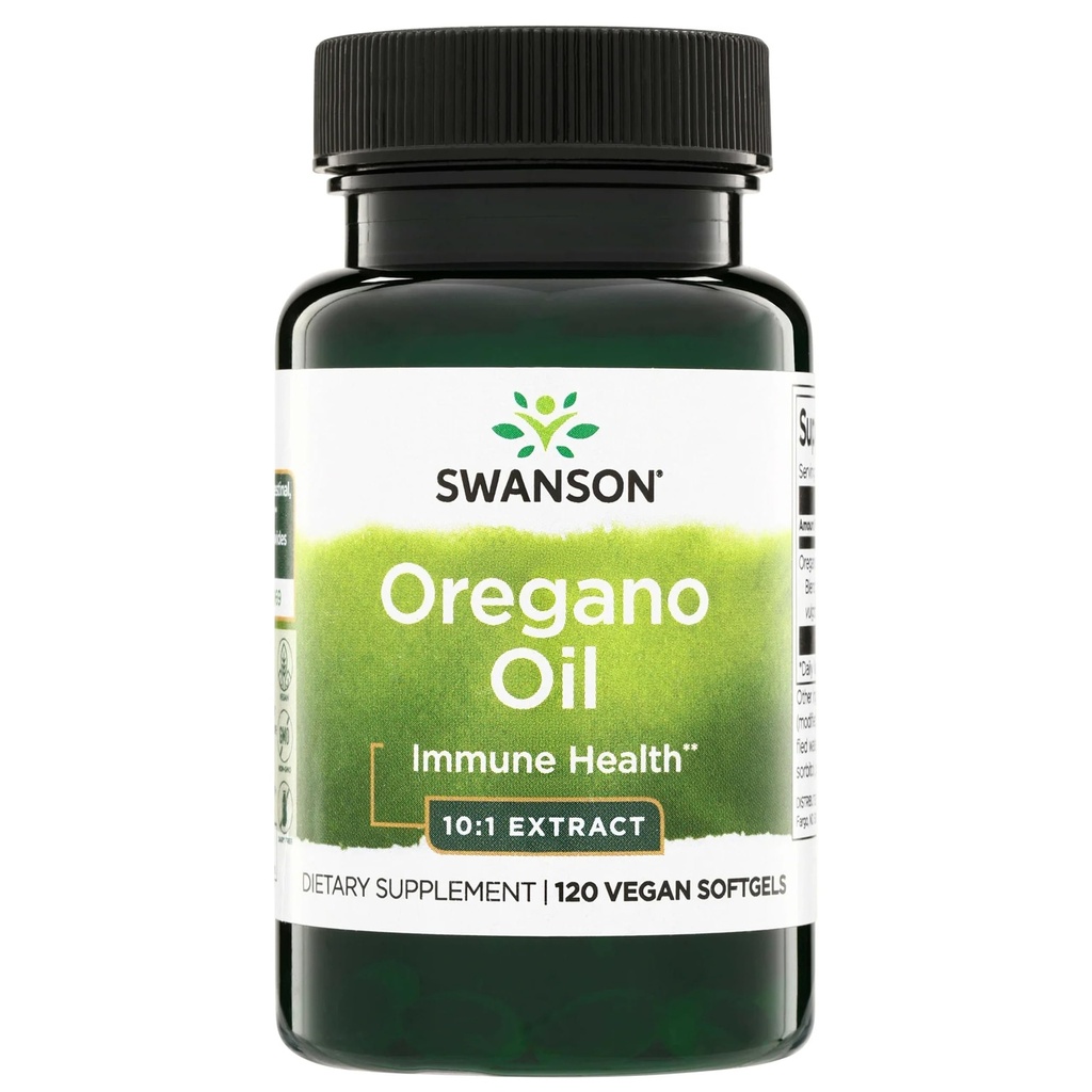 Olio di Cigno dell'Origano 10:1 Integratore di Estratto-Naturale Promuovere il supporto di salute-respiratorio e del tratto urinario digestivo (120 Softgels, 150mg ciascuno)