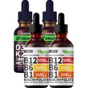 NUSAVA Vitamina B12 Gocce liquide e D3 K2 non aromatizzato Bundle - Potenti vitamine liquide per cuore, giunto, energia e supporto immunitario - Non OGM, senza glutine, 2pk