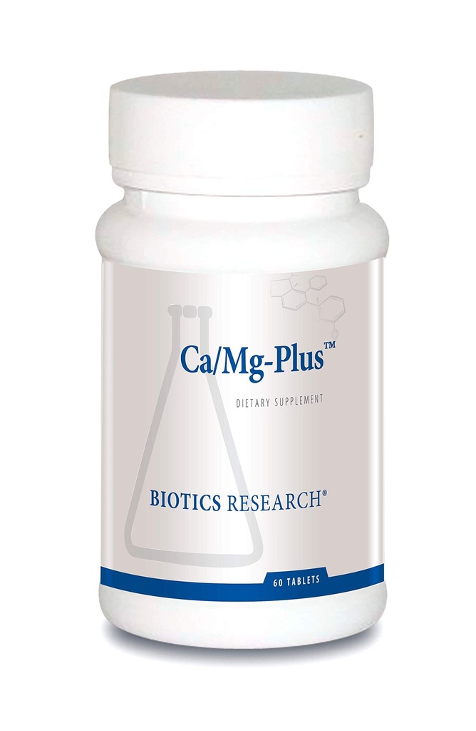 Biotics Research CaMg-Plus Calcium Magnesium Supplemento con Paratiroid, Aids in Bone e salute dentale, Rilassamento muscolare, Supporta la salute cardiovascolare, supporto tiroide 60 compresse