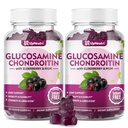 GGlucosamina Condroitina Gummies Zucchero Libero, Extra Forza 1500mg Glucosamina con Condroitina MSM & Turmerico, Supporto Congiunto Integratore per la Salute Giunta Uomo & Donne (120 Conteggio (Pack of 2))