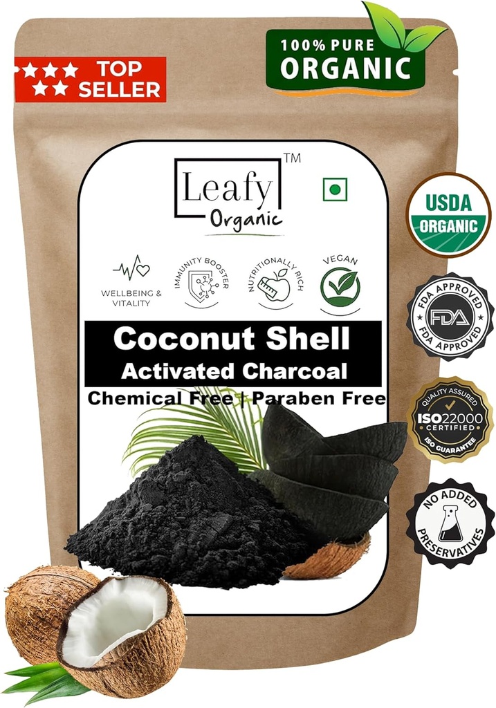 Polvere di carbone attivata di cocco - 1 lb / 16 Oz - denti bianchi, ringiovanisce la pelle e i capelli, sostiene una migliore digestione