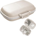 1Pack Travel Pill Organizer, 8 scomparti Portatile Pillola Case, Piccolo Pillola Box per Pocket Purse Portable Medicine Vitamin Container Beige