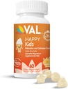 VAL Magnesio per bambini, Magnesio ad alto assorbimento per calma, relax, messa a fuoco, glicinato di magnesio, citrato, Taurate Include vitamina B6, D, C | Sugar-Free, Vanilla - 60 compresse masticabili (pacchetto di 1)