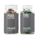 Pure per gli uomini Multivitamin, 120 capsule & Reset Detox Supplemento, 30 capsule