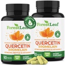 ForestLeaf Quercetin con Bromelain - 1350mg Blend con vitamina C & Sting Nettle, Advanced Quercetin 500mg Supplement, Non-GMO Gluten Free, Natural Immune & Respiratory Function 180 Capsule Veggie