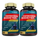 2 confezioni di integratori di testosterone 60 caps Booster per gli uomini, equivalenti a 10000mg - Stamina naturale, Endurance & Strength Supplement - crescita della costruzione del muscolo, aumento delle prestazioni, energia