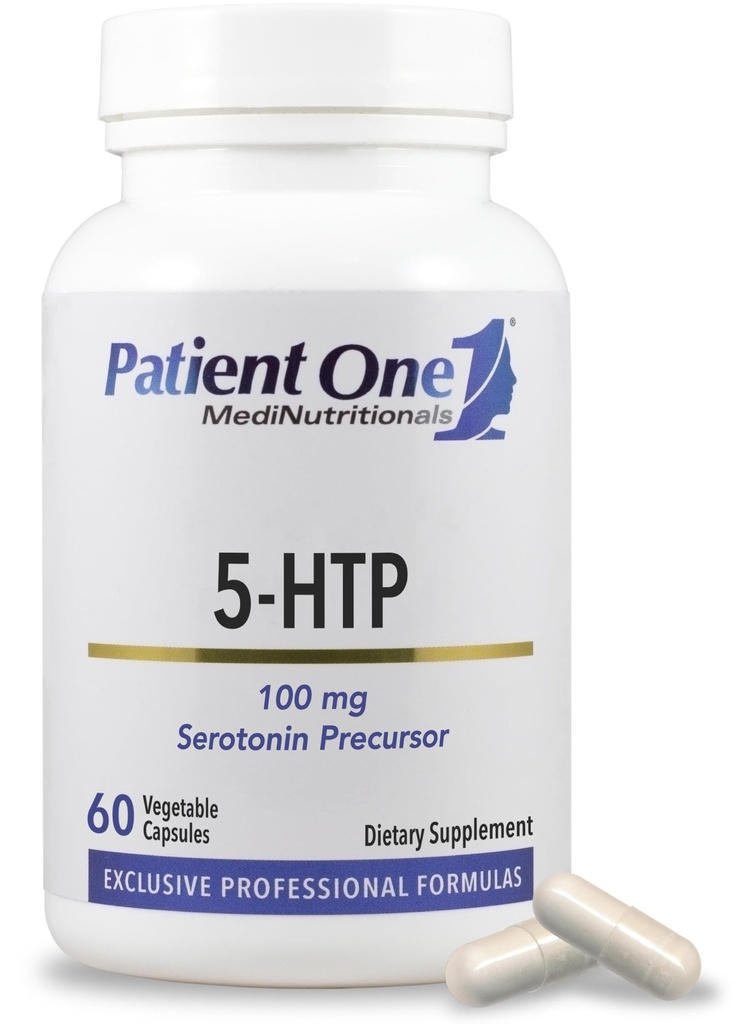 Paziente One 5-HTP 100 mg | Supplemento al supporto Stress Management, Mood and Sleep* | 60 capsule