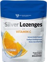 Destinazioni d'argento con vitamina C - Premium Nano Argento 60 PPM Argento Colloidale, miele biologico e vitamina C Supplemento minerale Gocce per sostenere il sistema immunitario, Soothe Cough & Throat - 24 Lozenges arancione