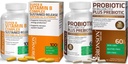 Bronson Probiotic 50 miliardi di CFU + Prebiotico con Polifenoli di mela e Estratto di frutta di ananas + Vitamina B Complex