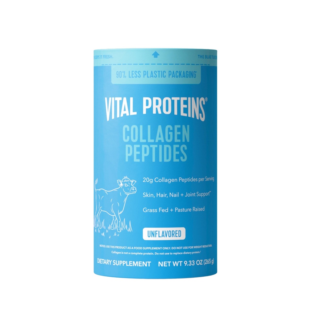 Proteine vitali Collagene Peptides Polvere - Supporta capelli, chiodo, pelle, Bone & Joint Health, non aromatizzato, Collagen Protein 9.33 OZ