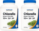 Nutricost Chlorella capsule (2 bottiglie) 500mg, 240 capsule per bottiglia