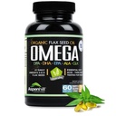 Olio di semi di lino - Omega 3 Super Blend con DPA, EPA, DHA, ALA e GLA con Fish, Borage e olio di semi di lino biologico - oltre 2.400 Milligram Strength - Gluten Free - Made in USA - 60 SoftGels