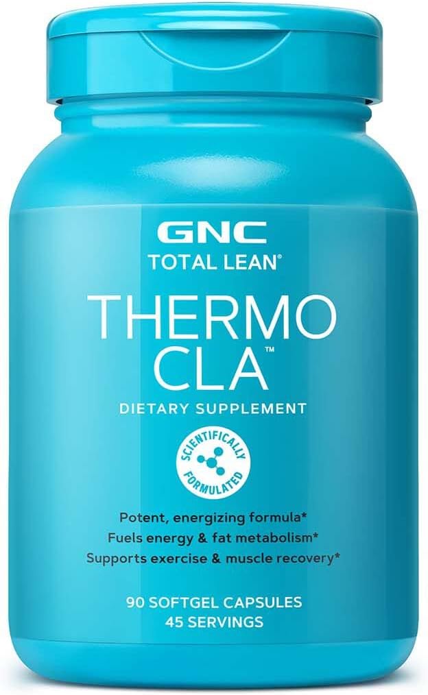 GNC Total Lean Thermo CLA | Carburanti Energia e Metabolismo Grasso, Supporta Esercizio e Recupero Muscolare | 90 Softgel Capsule