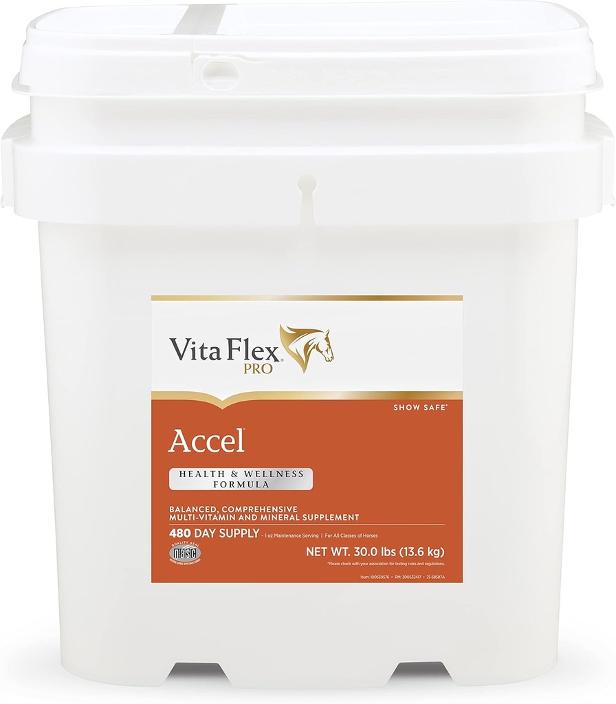 Vita Flex Pro Accel Health & Wellness Formula, Supplemento cavalli, 30 Pounds, 480-Day Supply