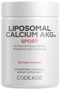 Codeage Liposomal Calcium AKG Supplement - Calcium Alpha-Ketoglutarate - Alimentazione 2-Month - Consegna Liposomal - 1 Capsule Per Serving - Non-GMO, Gluten-Free - 60 Capsule
