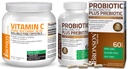 Bronson Probiotic 50 miliardi di CFU + Prebiotico con Polifenoli di mela e Estratto di frutta di ananas Vitamina C Polvere di acido ascorbico puro Soluble Fine Cristalli non OGM