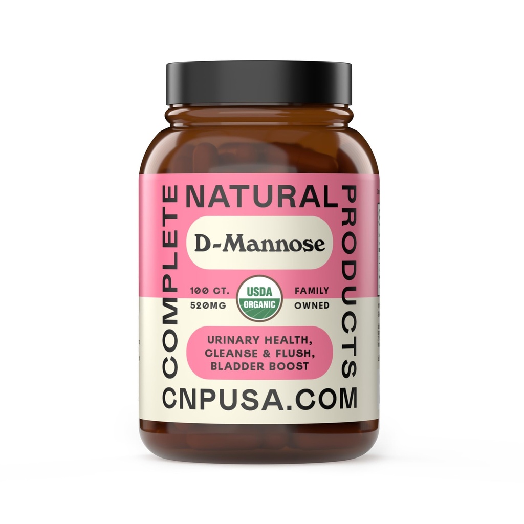Prodotti naturali completi Capsule D-Mannose Organici - Pure D-Mannose Pillole 100 Conta per UTI, La vescica, & Urinary Tract Health