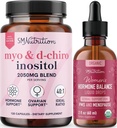 Tintura dell'equilibrio dell'ormone e del mio-inositolo & D-Chiro Inositol | Bundle di bilanciamento dell'ormone con 40:1 (30 Serve) e supporto del ciclo liquido per le donne (60 Serve)