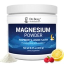Dr. Berg Magnesium polvere di glicinato per il sonno, relax, & Stress sollievo - ora include vitamina D3 & Zinc - Delicious Raspberry & Limone Flavor (50 Serve) Polvere di magnesio - Polvere di bevanda di magnesio