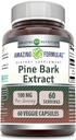 Incredibile Formulas Pine Bark Extract 100 Mg | Capsule Vegetariani Supplemento | Non OGM | Gluten-Free | Non OGM | Gluten-Free | 1 Pack | 60 Count