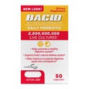 Bacid Daily Probiotic con Bacillus Coagulans, 50 Count, Supplemento Digestione per migliorare la costipazione occasionale
