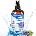 Spruzzo di olio di magnesio per il sonno,Pure Magnesio per i piedi,Soothing Muscoli di Sore & Relaxing,Pain,Ultra Concentrazione con Lavanda-200ML